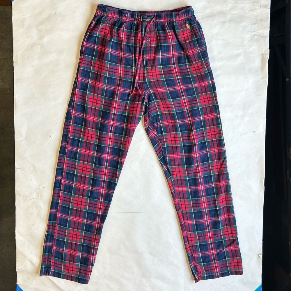 Polo by Ralph Lauren plaid flannel lounge pants, drawstring waist